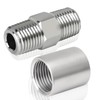 TAISHER 10PCS 304 Stainless Steel Pipe Fitting, Hex Nipple, Coupling,