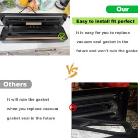Upper and Lower Gasket Replacements Compatible with GERYON Food Saver E2900/E2901 Series Vacuum Sealers, 6 Foam Food Sealer Gasket