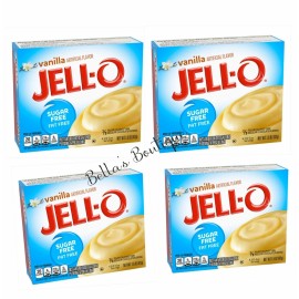 Jello 4 PK JELL-O SUGAR FREE /FAT FREE VANILLA INSTANT PUDDING & PIE FILLING. 1.5oz
