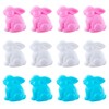 Set of 12 Multicolored Bunnies Fillable Plastic Easter Eggs
