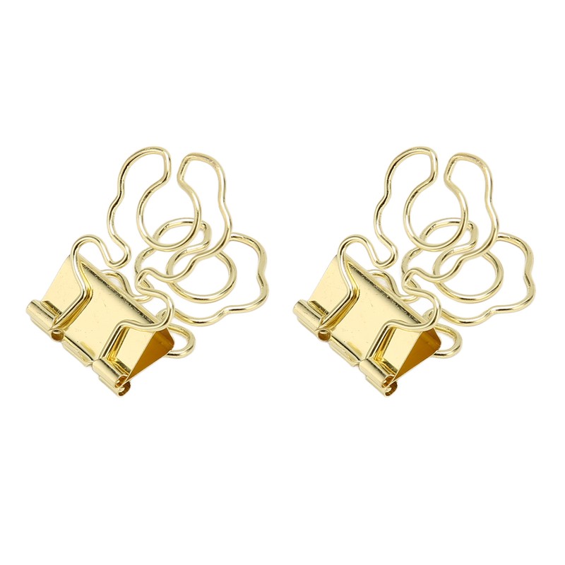 100 Pcs Mini Binder Clips Flower Shape Strong Clamping Force