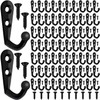 100 Pieces Double Hole Wall Mounted Single Hook Robe Hooks