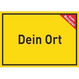 HB-Druck Place Sign with Desired Text A4 (210 x 297 mm)