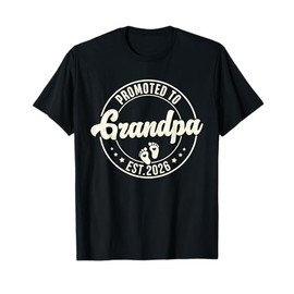 Promoted to Grandpa 2026 Pregnancy Announcement Poppop T-Shirt