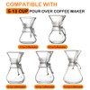 BYKITCHEN Pre-folded Pour Over Coffee Filter, Set of 100, Natural