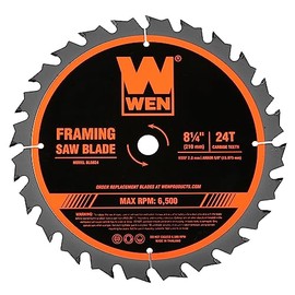 WEN BL0824 8.25-Inch 24-Tooth Carbide-Tipped Circular Saw Blade for Framing