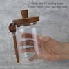 EIKS Glass Jars with Wooden Lids and Scoop, Airtight Food