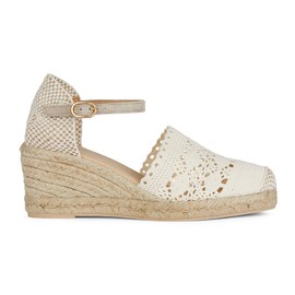 Geox Girls' D Gelsa Low B Wedge Sandal, Lt Taupe