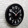Suntel SQ07-BK Wall Clock, Black, Diameter 10.3 x 1.6 inches