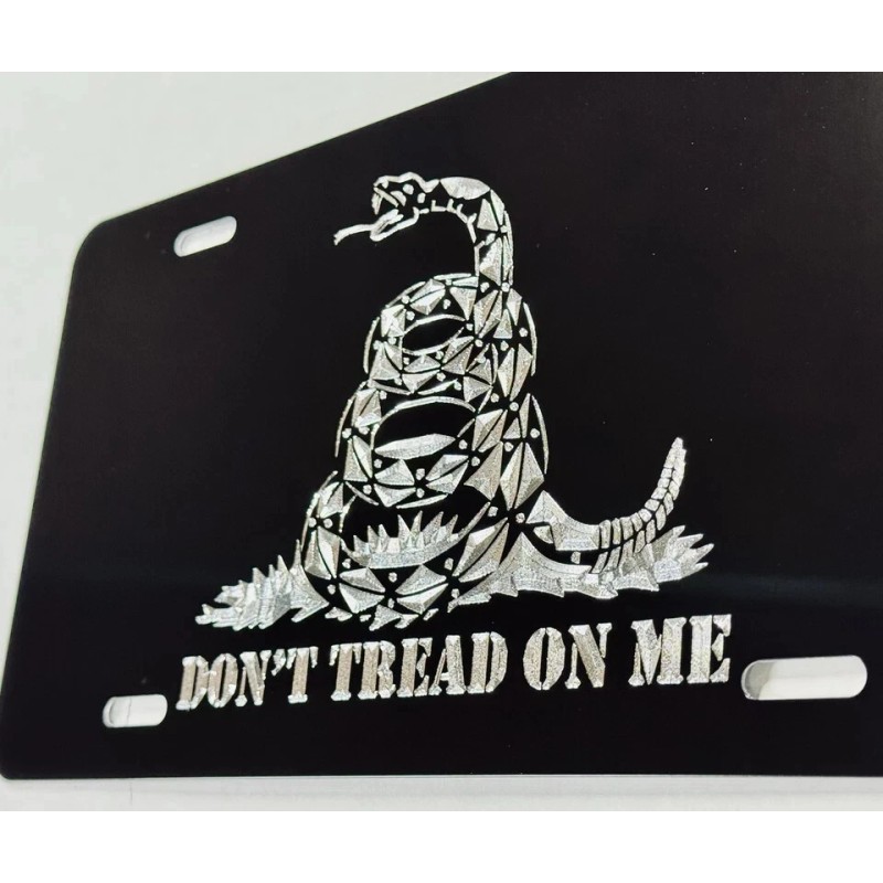 BLVD Engraved Gadsden Flag DON'T TREAD ON ME Car Tag