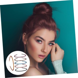 PACKOVE 6Pcs Assorted Hair Shower Headbands for Women Comfortable Elastic Resin for Spa Days and Bathing Simple Hair Accessories