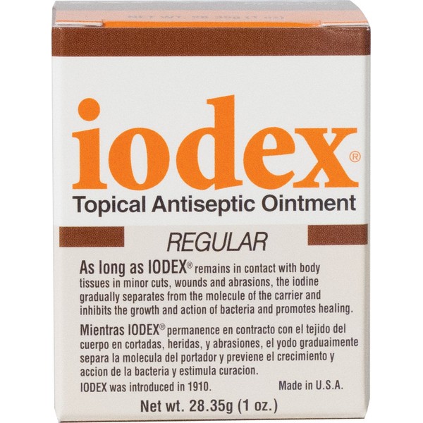 Baar Products - Iodex Antiseptic Ointment - 4.7% Iodine - Prevents Infections, Promotes Healing, Inhibits Bacteria Growth - for Minor Cuts and Wounds - 1 oz