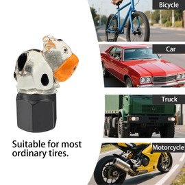 I3DIDEA Glow in The Dark Tire Valve Caps-4 Pieces Cute Animal Auto Exterior Accessories for Men/Women, Fun Tire Accessories Universal Fit for Most Car Motorcycles Trucks Bicycles. (Cow)