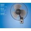 HOLMES Oscillating Wall-Mountable Fan, 16 Inch (HMF1611A-UM),Black