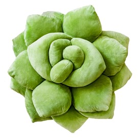 Green Philosophy Co. Succulent® Pillow 16" – Soft 3D Decorative Flower Throw Pillow, Unique Olive Green Plush Flower Cushion, Perfect for Couch, Sofa, Bedroom Decor, Gift for Plant Lovers