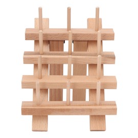 12 Spools Wooden Sewing Thread Holder Foldable Bobbin Hanging Rack for Household DIY Embroidery