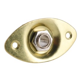 CENPEK 2 Pack Gold Thick Oval Dented Electric Guitar Jack Output Plate Socket for Fender Stratocaster Telecaster Replacement Hardware​.