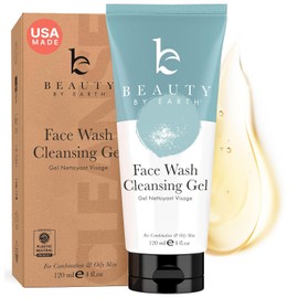 Natural Face Wash - USA Made, Acne & Oily Skin Cleanser, Gentle & Non-Toxic for Sensitive Skin (4 Fl Oz)