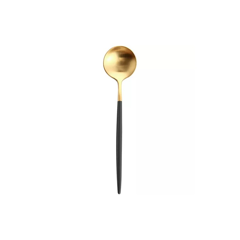 KASABLANCA Juego De Cubiertos De Acero Inoxidable Dorado Y Negro