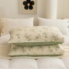 ECOCOTT 2 Pack Pillowcase Queen Size, Green Floral Pillow Cases