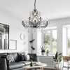 WUZUPS 9-Light Crystal Candle Chandelier Pendant Flushmount Ceiling Light Modern
