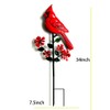 Cardinal Decor Garden Stake,Solar Metal Red Cardinal, Cardinal Bird Figurine