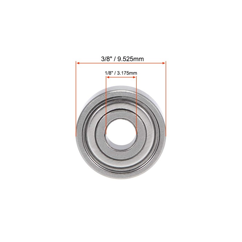 sourcing map Pack of 10 R2ZZ Ball Bearings Deep Groove