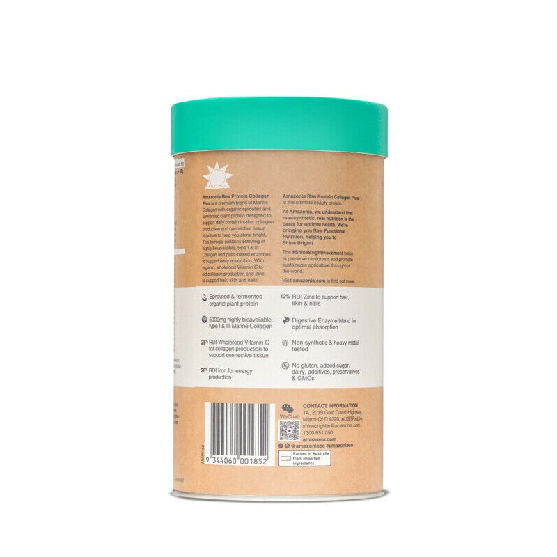 Amazonia RAW Collagen Protein + Vanilla Maple, 450g