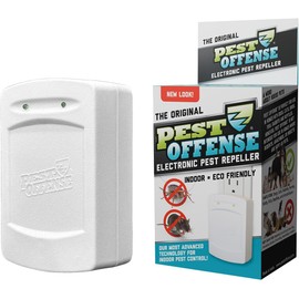 2025 Upgraded PEST OFFENSE New Look Electronic Pest Repeller for Indoor Pest Control of Mice, Rats, Rodents, Roaches for Home, Office, Business, Garage, Warehouse