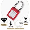 Bwintech 5 PCS 38MM Keyed Different Red Safety Padlock Lockout
