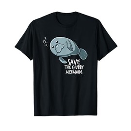 Save The Chubby Mermaid Sea Animal Flaoty Potato Manatee T-Shirt