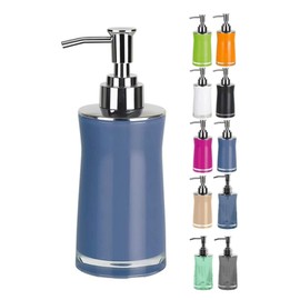 Spirella Sydney Soap Dispenser with Stainless Steel Pump, Liquid Soap Dispenser, Acrylic, 200 ml, Long-Lasting and Robust, Denim Blue