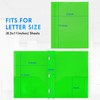 Ellinjan 48 Pack Plastic Folders with Pockets and Prongs, Clear