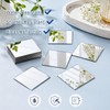 25 Pack Mini Acrylic Square Mirror Tiles, Self-Adhesive Small Mirrors