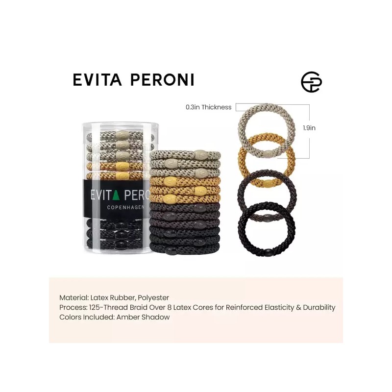 Evita 에비타 페로니 헤어 타이 12개 세트 홀더 위한 손상