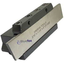 BLUEFOX TOOLS Lathe Clamp Type Parting CutOff Tool Holder | 1" Shank Takes HSS Blade 1-1/4" Inch | Metal Lathe Machines | Engineering Product | Steel Material, Rust Free