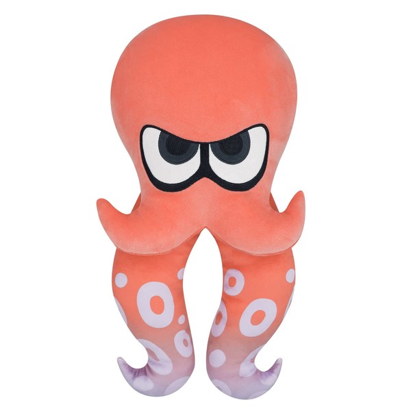SAN-EI SP40 Splatoon 3 All Star Collection Octopus Plush Toy, Size M, Red, W 7.9 x D 4.3 x H 16.5 inches (20 x 11 x 42 cm)
