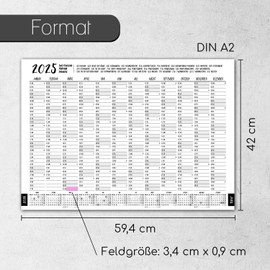 timr Wall Calendar 2025/2026 Motif Typo - DIN A2 Calendar 12 Months I tr_298