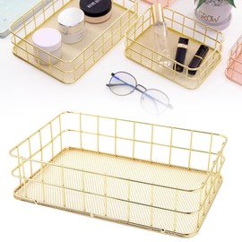 IGTOPS Metal Mesh Basket, All-Purpose Basket, Metal Wire Basket, Storage Basket for Bathroom, Kitchen and Office, Shower Shelf, Hanging Basket, Pantry (S)