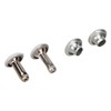 500 Sets Leather Rivets 6x8mm Iron White Round DIY Plating