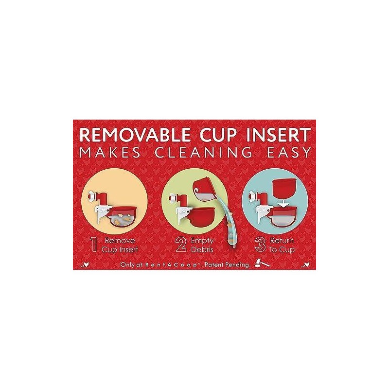 RentACoop Automatic Chicken Water Cup Waterer Kit for Poultry -