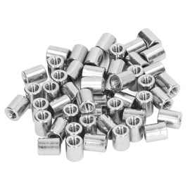 50Pcs Round Connector Nut M4 X 0.7-8-L10mm Female Thread Coupling Nut Stainless Steel Cylindrical Coupling Nut Kit