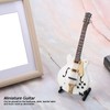5.5in White Miniature Electric Guitar Replica with Box Instrument Model