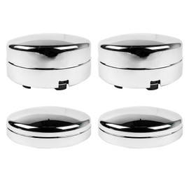 Getanye Front & Rear Chrome Wheel Center Hub Caps Covers Replacement for 2003-2017 Dodge Ram 3500 1-TON DUALLY 8-Lug 5 Slot 17" Steel Wheels 52106876AA 52106877AB 570-8010 570-8009