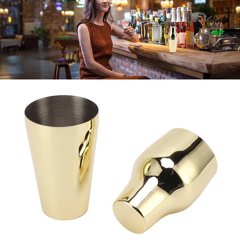 Stainless Steel Drink Shaker French Style 2 Section Martini Mixer