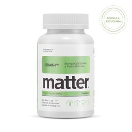 Matter Brainy, Suplemento con Bacopa Monnieri, Ubiquinol CoQ10 Kaneka, Fosfatidilserina SHARP y Quatrefolic, Apoyo a la Concentración, Memoria y...   