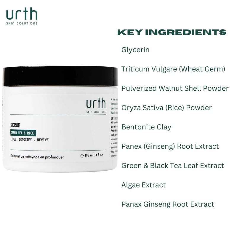 Urth Men's Exfoliating Face Scrub with Green Tea & Rice