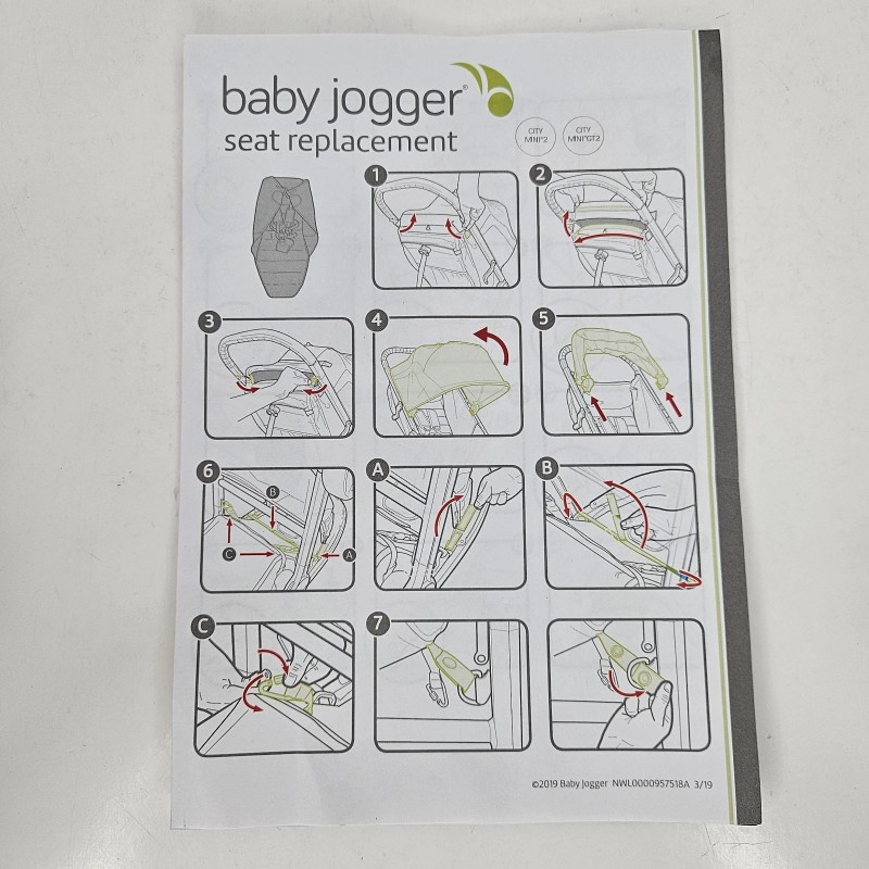 Baby Jogger City Mini 2 Stroller Replacement Seat & Canopy