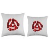 45 Record Adapter RPM Music Spindle Red Plaid Pattern Throw