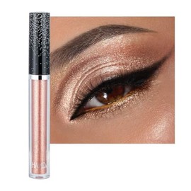Metallic Liquid Glitter Eyeshadow Stick | Long-Lasting, Quick-Drying, Waterproof Shimmer Highlighter for Smokey & Sparkly Eyes | Beauty Cosmetics Eye Shadow Makeup for Women & Girls - Peach